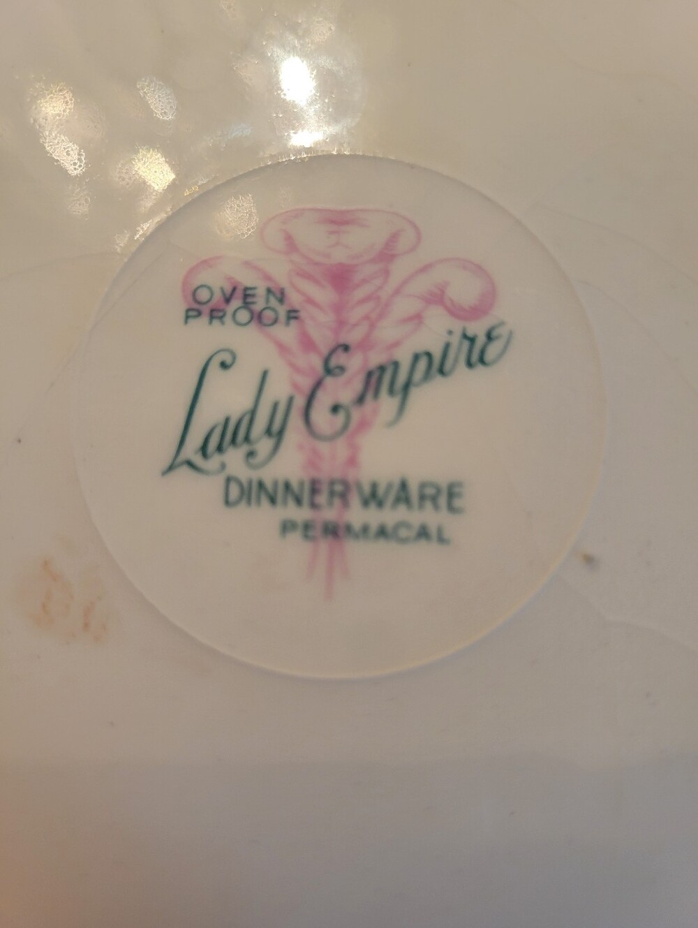 Vintage Lady Empire Starflower Permacal Salad Luncheon Bread Plates (2) 1950s - Picture 3 of 15